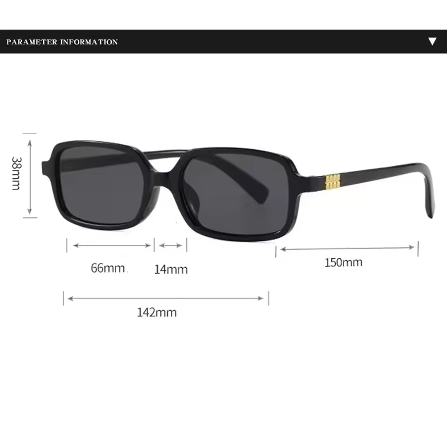 Premium square retro sunglasses
